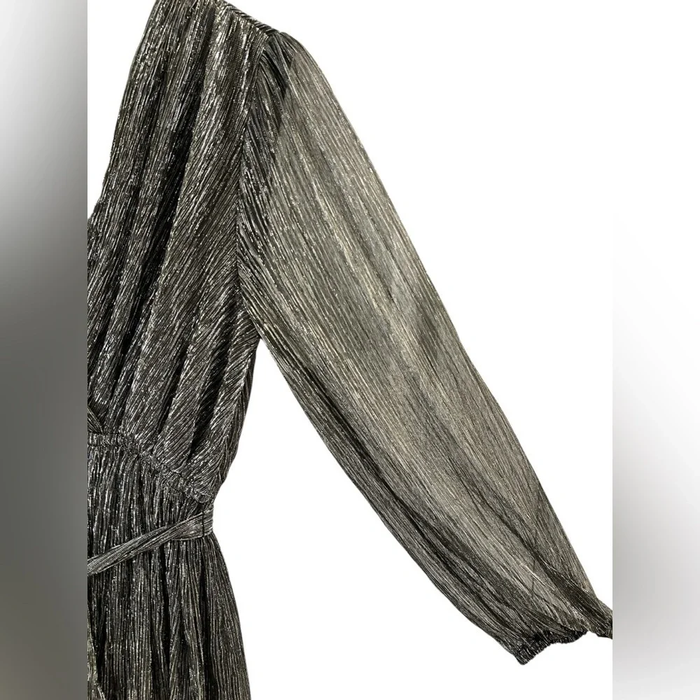 Dress forum black long sleeve shimmery mini dress - Picture 4 of 6